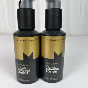 Michael Strahan Daily Defense Clear‎ Shaving Lotion 3.4 Oz Pack of 2